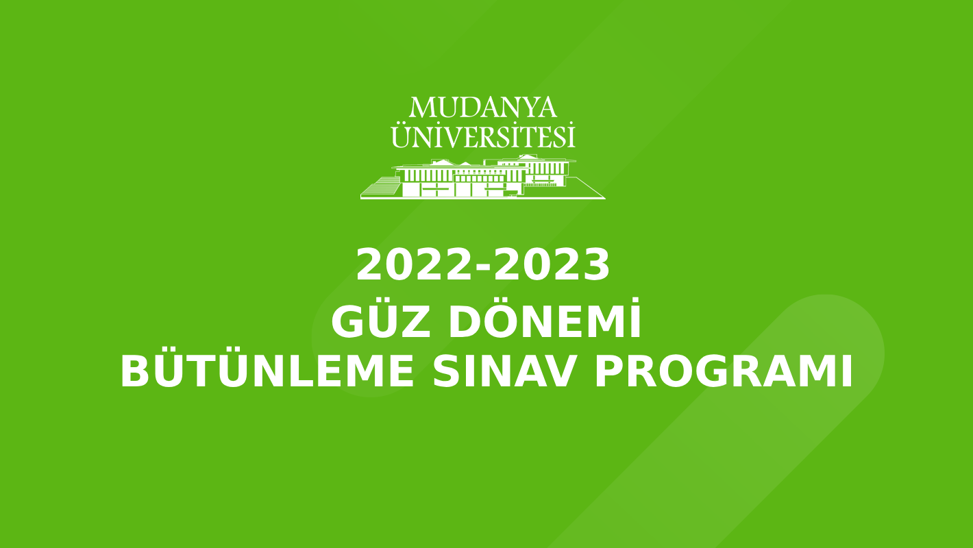 2022-2023 Bütünleme Sınav Programı