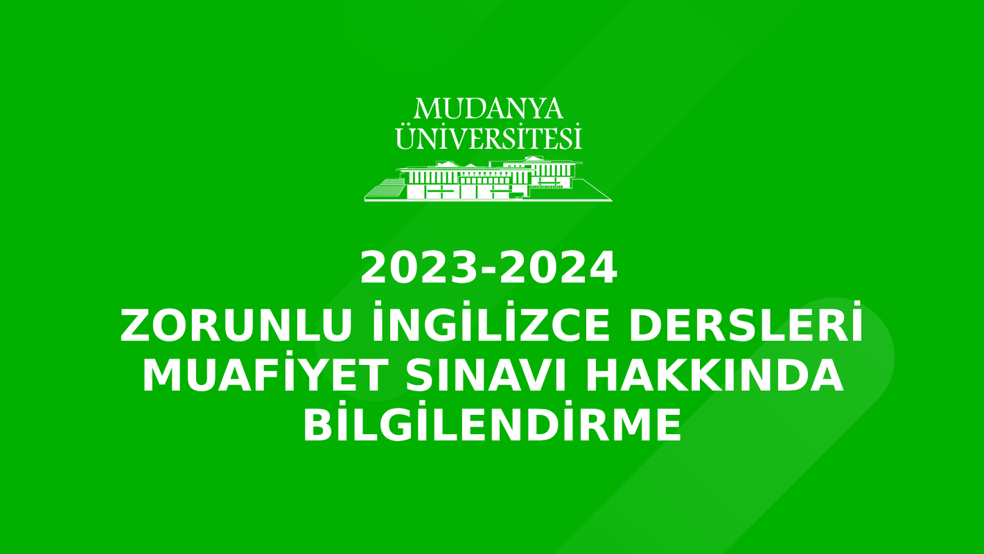 İngilizce Muafiyet Sınavı Duyurusu